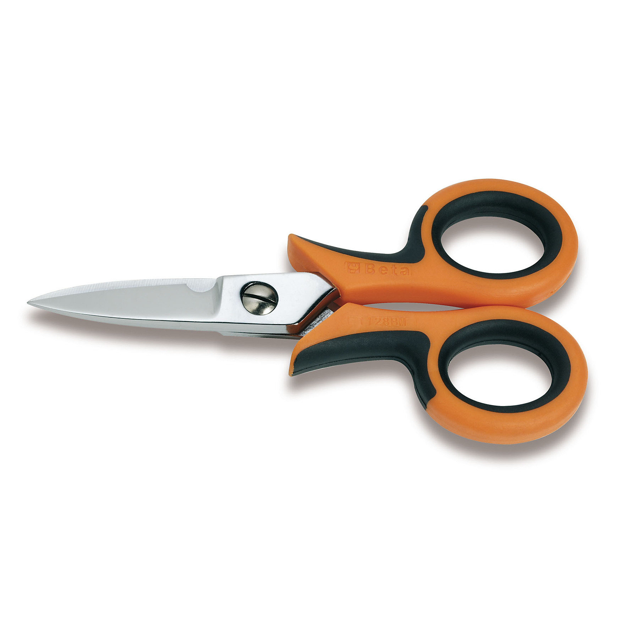 Beta Electrician’s Scissors — 145mm Straight Blades, Molded Handles, 2in. Blade Length, Model# 1128BM